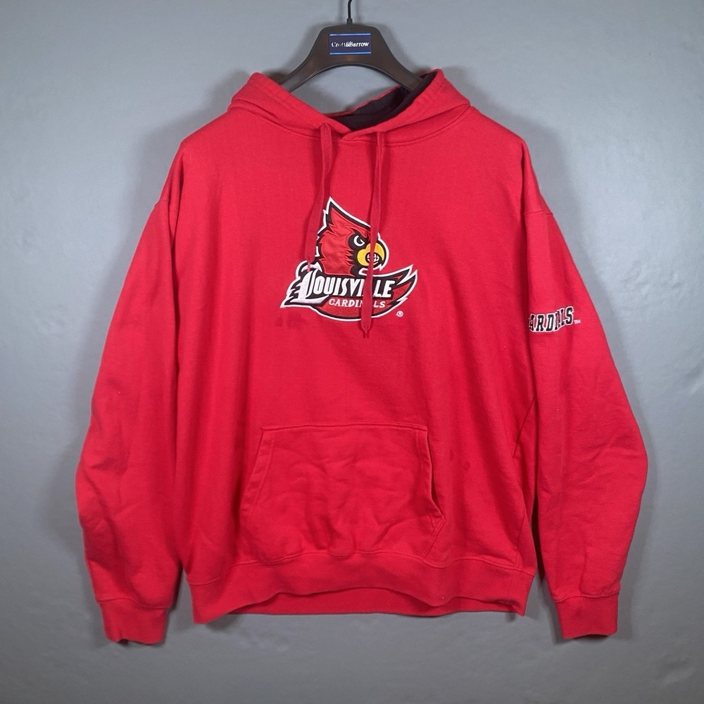 Louisville‎ Cardinals Stadium Athletics Hoodie Sweatshirt Red Mens XXL